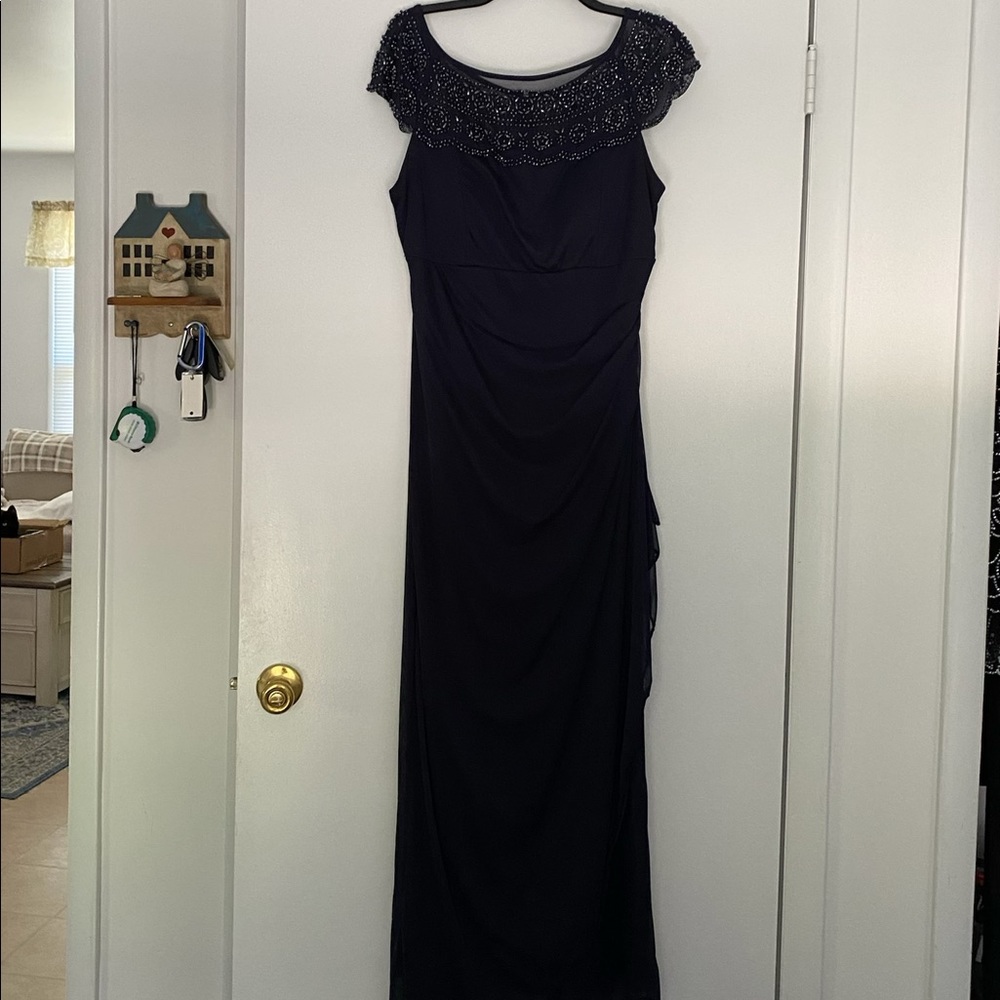 Macy’s Size 12 Navy Blue Gown